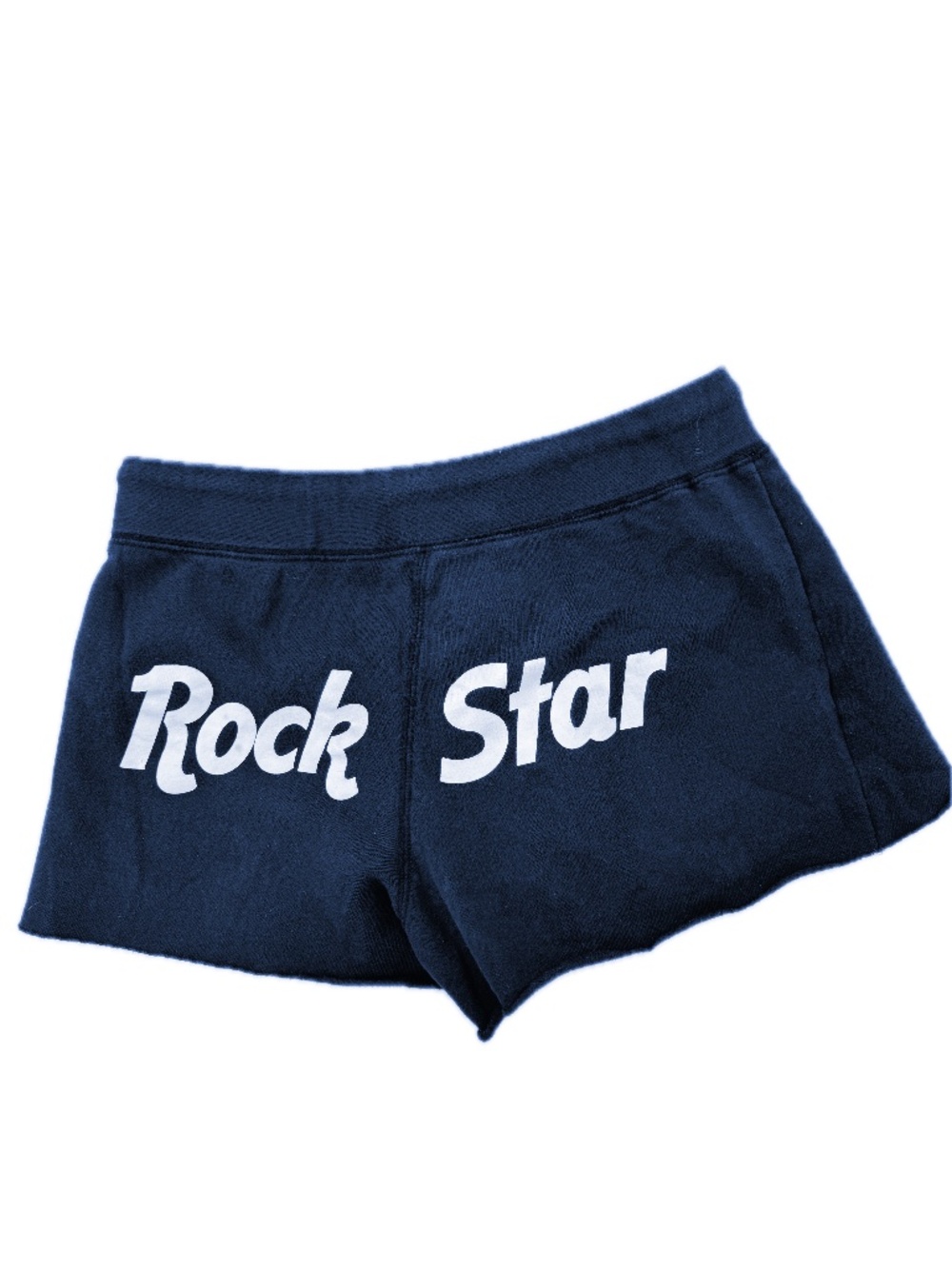 Hard Rock Cafe Navy "Rock Star" Vintage Athletic Bootie Sweat Shorts Size Medium - Picture 6 of 13